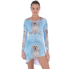 Cute Little Havanese Puppy Asymmetric Cut-out Shift Dress by FantasyWorld7