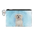 Cute Little Havanese Puppy Canvas Cosmetic Bag (Medium) View1