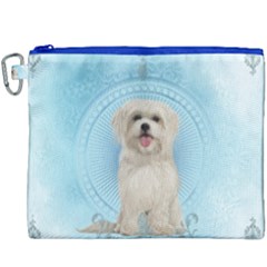 Cute Little Havanese Puppy Canvas Cosmetic Bag (xxxl)