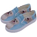 Cute Little Havanese Puppy Kids  Canvas Slip Ons View2