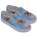 Cute Little Havanese Puppy Kids  Canvas Slip Ons View3