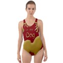 Year of the Dog - Chinese New Year Cut-Out Back One Piece Swimsuit View1