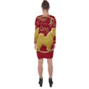 Year of the Dog - Chinese New Year Asymmetric Cut-Out Shift Dress View2