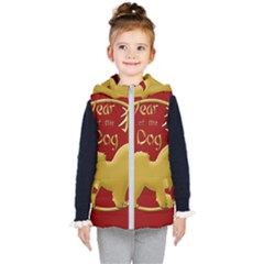 Year Of The Dog - Chinese New Year Kid s Puffer Vest by Valentinaart