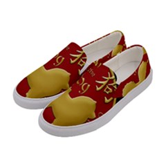 Year Of The Dog - Chinese New Year Women s Canvas Slip Ons by Valentinaart