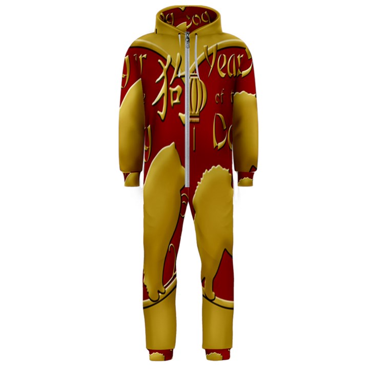 Year of the Dog - Chinese New Year Hooded Jumpsuit (Men) 