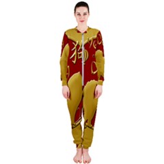 Year Of The Dog - Chinese New Year Onepiece Jumpsuit (ladies)  by Valentinaart