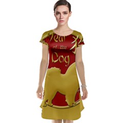 Year Of The Dog - Chinese New Year Cap Sleeve Nightdress by Valentinaart