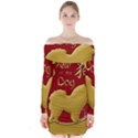 Year of the Dog - Chinese New Year Long Sleeve Off Shoulder Dress View1