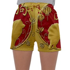 Year Of The Dog - Chinese New Year Sleepwear Shorts by Valentinaart