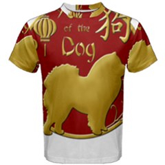 Year Of The Dog - Chinese New Year Men s Cotton Tee by Valentinaart