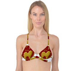 Year Of The Dog - Chinese New Year Reversible Tri Bikini Top by Valentinaart