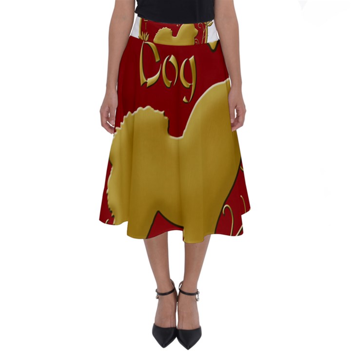 Year of the Dog - Chinese New Year Perfect Length Midi Skirt