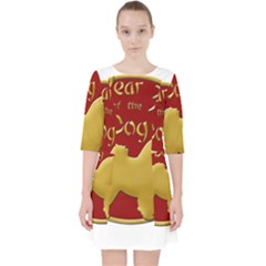 Year Of The Dog - Chinese New Year Pocket Dress by Valentinaart