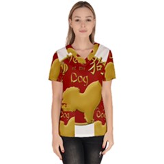 Year Of The Dog - Chinese New Year Scrub Top