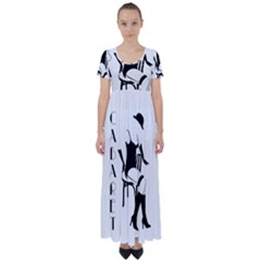 Cabaret High Waist Short Sleeve Maxi Dress