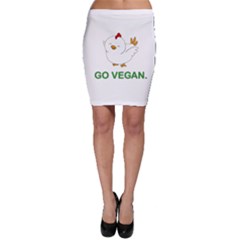 Go Vegan - Cute Chick  Bodycon Skirt by Valentinaart