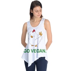 Go Vegan - Cute Chick  Sleeveless Tunic by Valentinaart