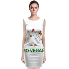 Go Vegan - Cute Chick  Classic Sleeveless Midi Dress by Valentinaart