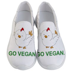 Go Vegan - Cute Chick  Men s Lightweight Slip Ons