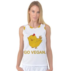 Go Vegan - Cute Chick  Women s Basketball Tank Top by Valentinaart