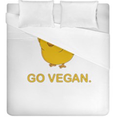 Go Vegan - Cute Chick  Duvet Cover Double Side (king Size) by Valentinaart