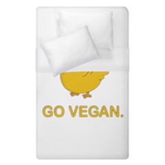 Go Vegan - Cute Chick  Duvet Cover (single Size) by Valentinaart