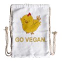 Go Vegan - Cute Chick  Drawstring Bag (Large) View2