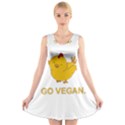 Go Vegan - Cute Chick  V-Neck Sleeveless Skater Dress View1