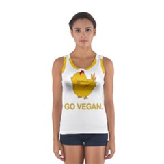 Go Vegan - Cute Chick  Sport Tank Top  by Valentinaart