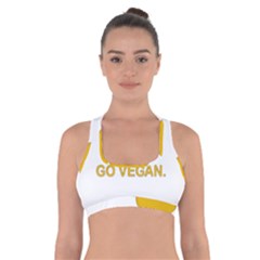 Go Vegan - Cute Chick  Cross Back Sports Bra by Valentinaart