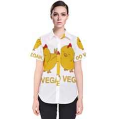 Go Vegan - Cute Chick  Women s Short Sleeve Shirt