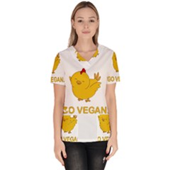 Go Vegan - Cute Chick  Scrub Top by Valentinaart