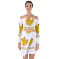 Go Vegan - Cute Chick  Off Shoulder Top With Skirt Set