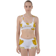 Go Vegan - Cute Chick  Women s Sports Set by Valentinaart