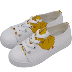 Go Vegan - Cute Chick  Kids  Low Top Canvas Sneakers