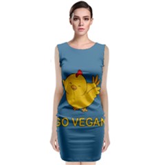 Go Vegan - Cute Chick  Classic Sleeveless Midi Dress by Valentinaart