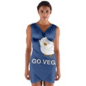 Go Vegan - Cute Chick  Wrap Front Bodycon Dress View1