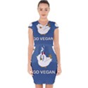 Go Vegan - Cute Chick  Capsleeve Drawstring Dress  View1