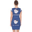 Go Vegan - Cute Chick  Capsleeve Drawstring Dress  View2