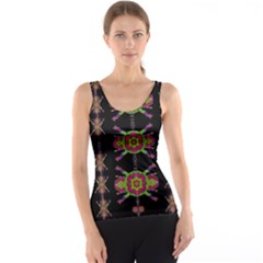 Paradise Flowers In A Decorative Jungle Tank Top by pepitasart