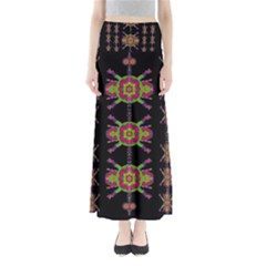 Paradise Flowers In A Decorative Jungle Full Length Maxi Skirt by pepitasart