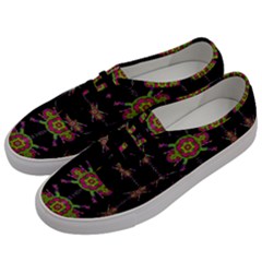 Paradise Flowers In A Decorative Jungle Men s Classic Low Top Sneakers by pepitasart