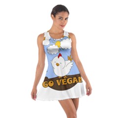 Go Vegan - Cute Chick  Cotton Racerback Dress by Valentinaart