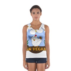 Go Vegan - Cute Chick  Sport Tank Top  by Valentinaart