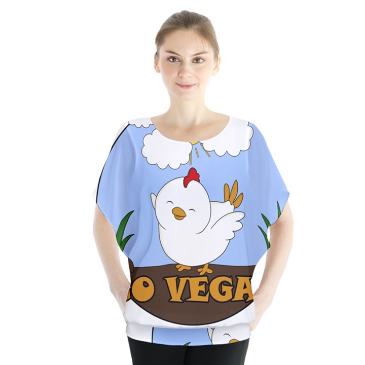 Go Vegan - Cute Chick  Blouse