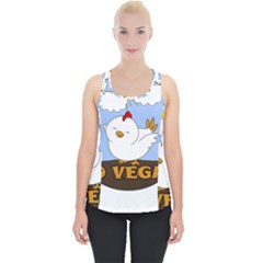 Go Vegan - Cute Chick  Piece Up Tank Top