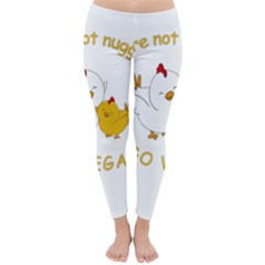 Go Vegan - Cute Chick  Classic Winter Leggings by Valentinaart