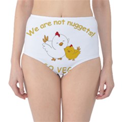 Go Vegan - Cute Chick  High-waist Bikini Bottoms by Valentinaart