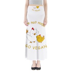 Go Vegan - Cute Chick  Full Length Maxi Skirt by Valentinaart